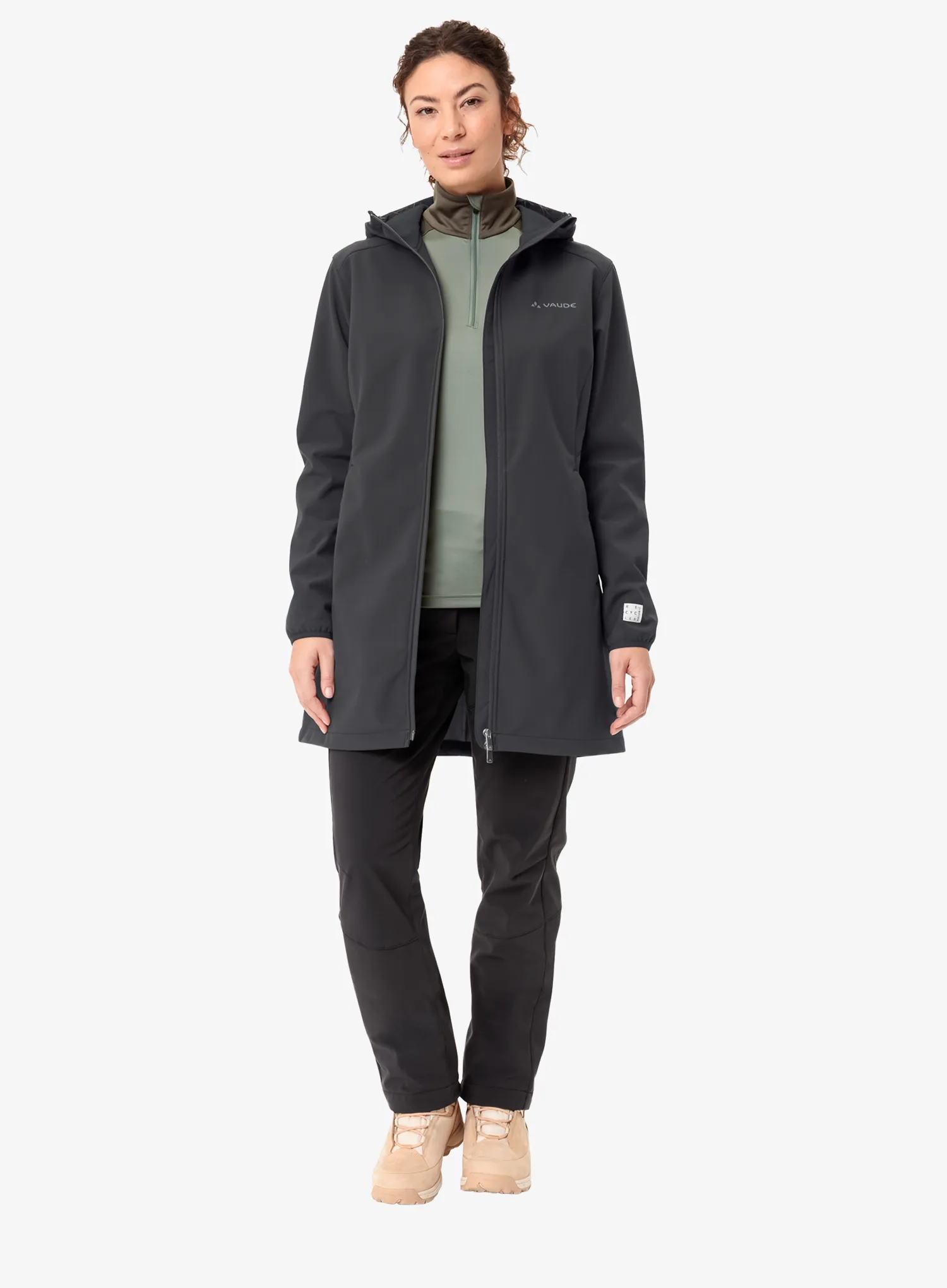 Kurtka damska Vaude Moena Softshell Parka - phantom black