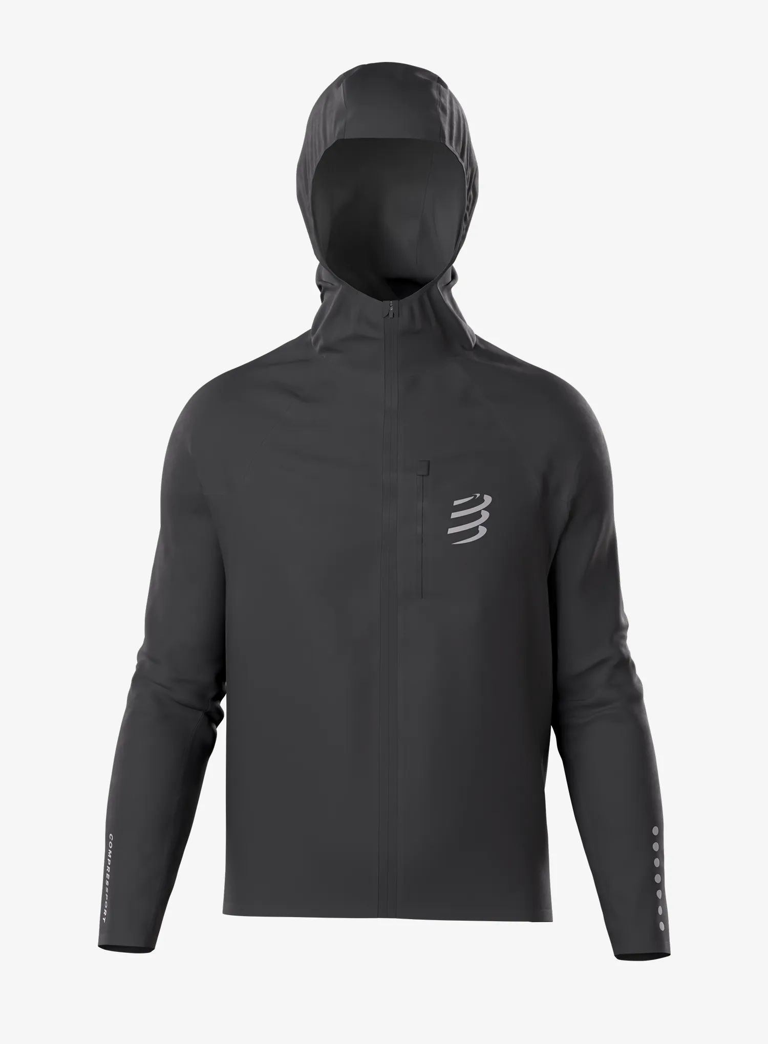 Bunda na běhání Compressport Tempest Waterproof Jacket - black