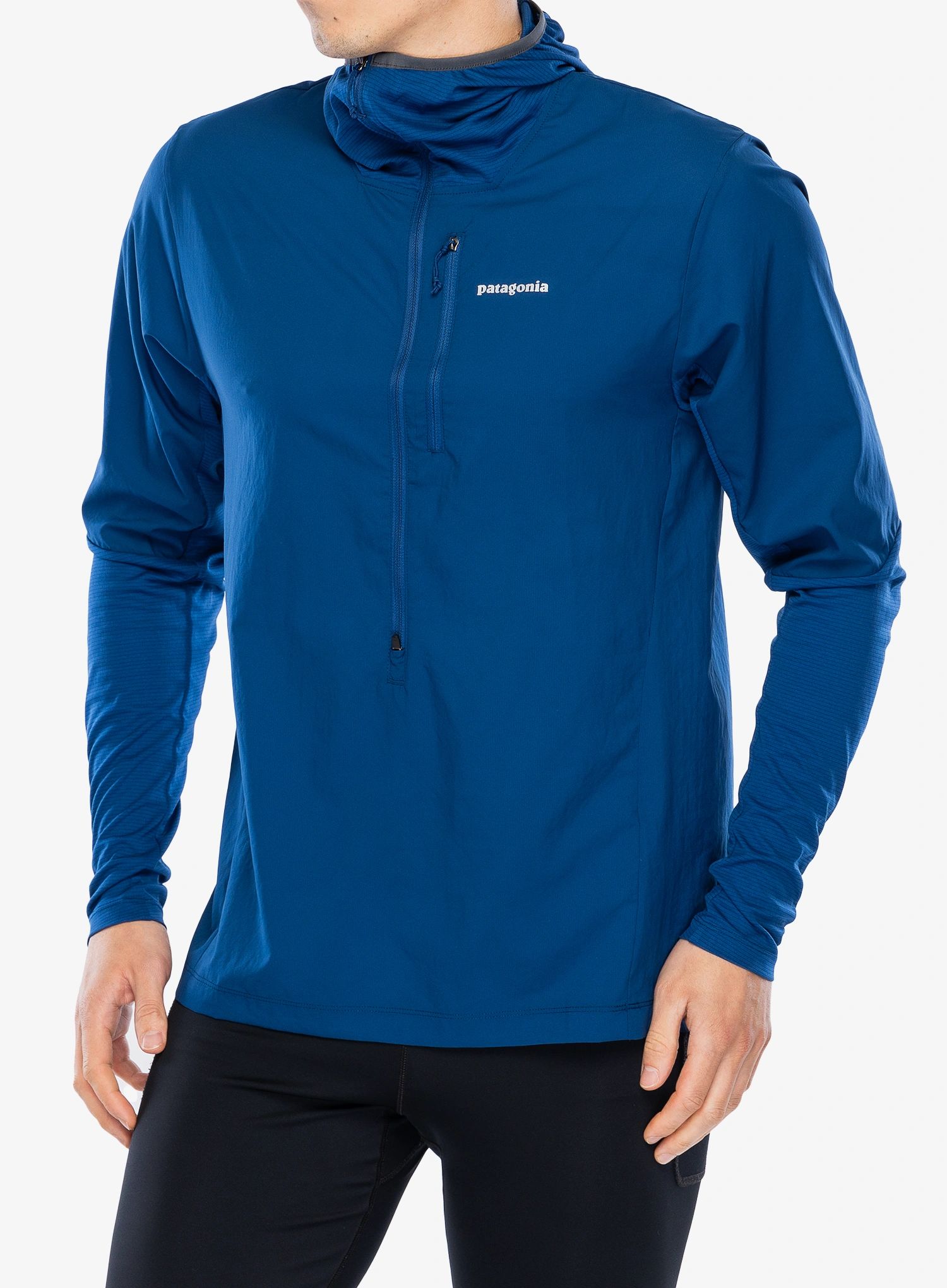Bunda na běhání Patagonia Airshed Pro Pullover - clement blue