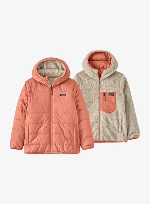 Kurtka dziecięca Patagonia Reversible Ready Freddy Hoody - moment pink