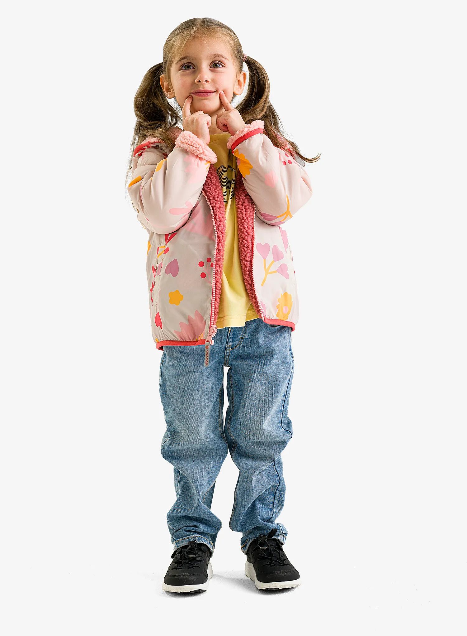 Dívčí bunda Viking Play Reversible Pile Jacket - light pink