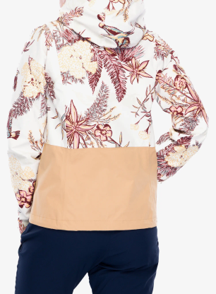 Kurtka przeciwdeszczowa damska Columbia Hikebound Printed Jacket - sea salt outbacked/canoe