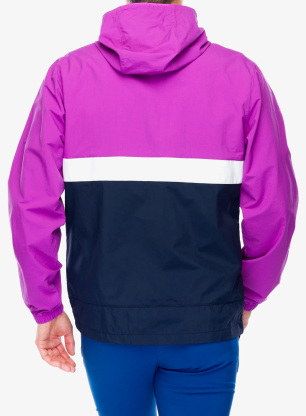 Kurtka przeciwwiatrowa Columbia Spire Valley Hooded Windbreaker - razzle/collegiate navy/white