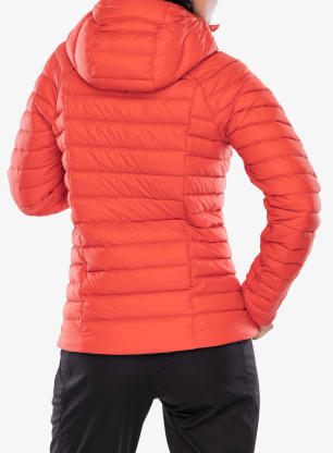 Kurtka puchowa damska Patagonia Down Sweater Hoody - sizzle red