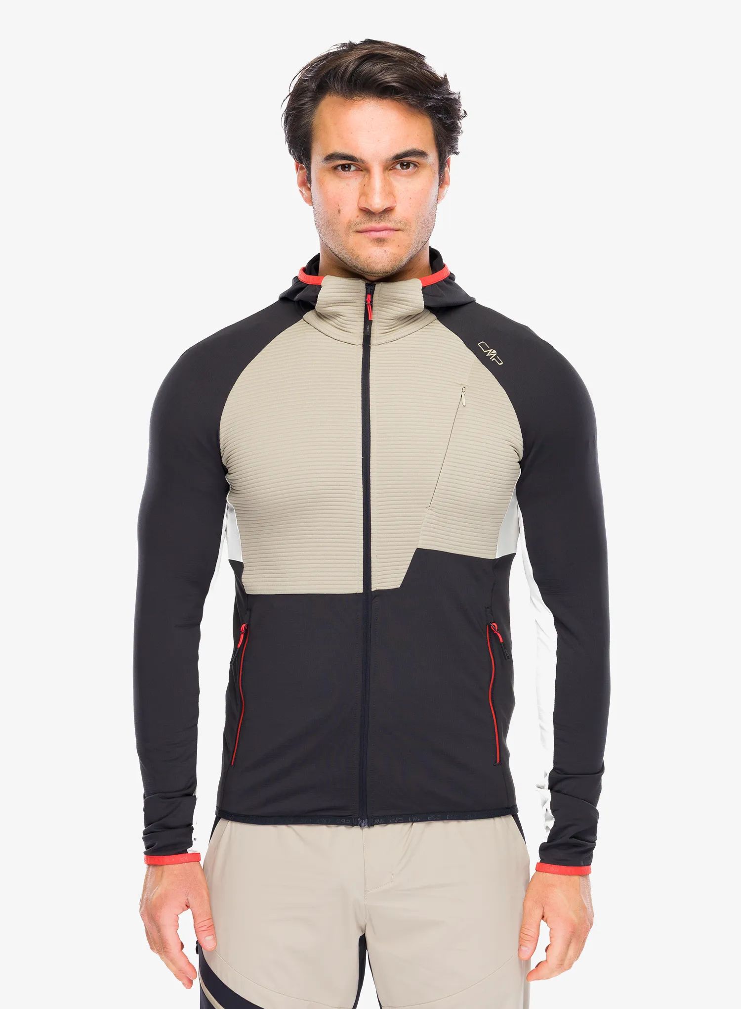 Softshellová bunda CMP Rils Jacket Fix Hood - antracite/corda