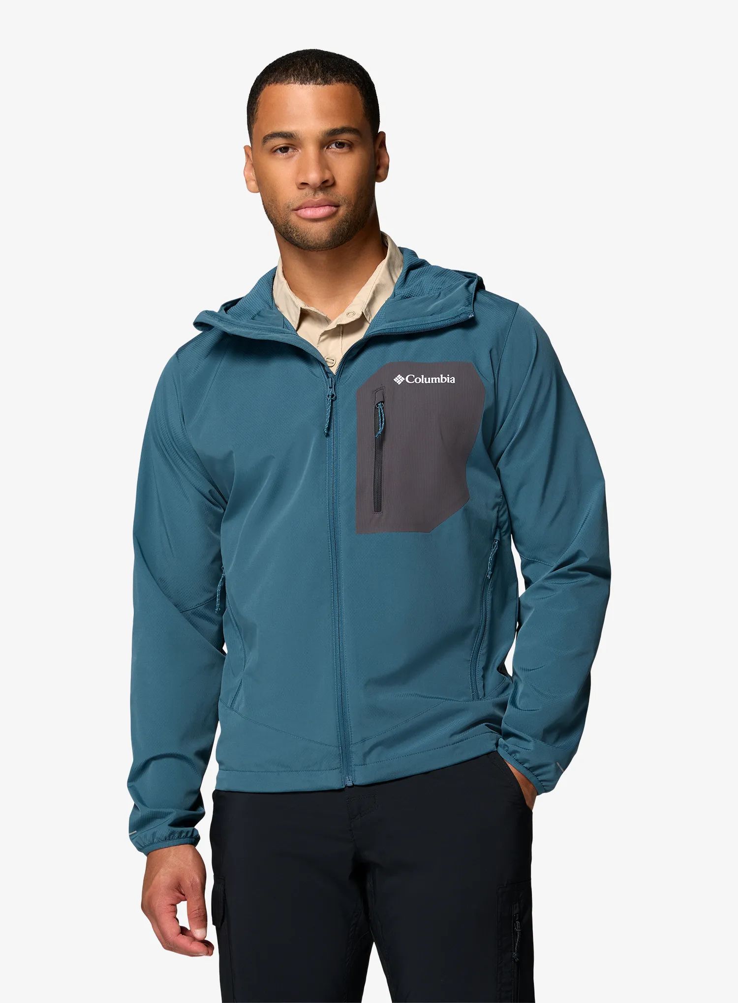 Softshellová bunda Columbia Tall Heights III Hooded Softshell - everblue/shark
