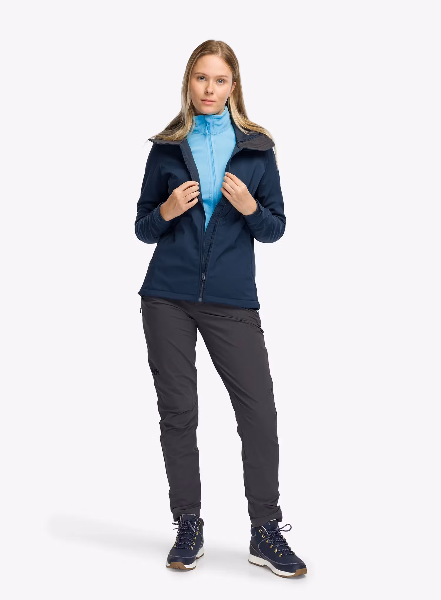 Kurtka softshell damska Helly Hansen Paramount Hood Softshell Jkt - navy
