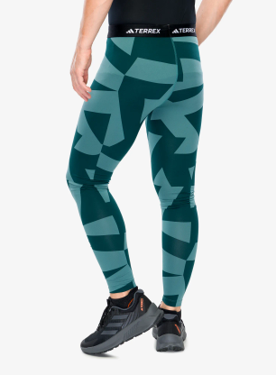 Legginsy termoaktywne adidas TERREX Multi Synthetic Base Layer Tights - preloved teal