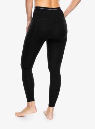 Legginsy termoaktywne damskie Icebreaker 300 Merino Fine Polar Leggings - black