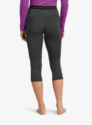 Legginsy termoaktywne damskie Icebreaker Merino 260 ZoneKnit 3/4 Leggings - jet hthr