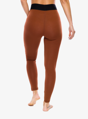 Legginsy termoaktywne damskie Super.natural Tundra175 Tight - horn brown