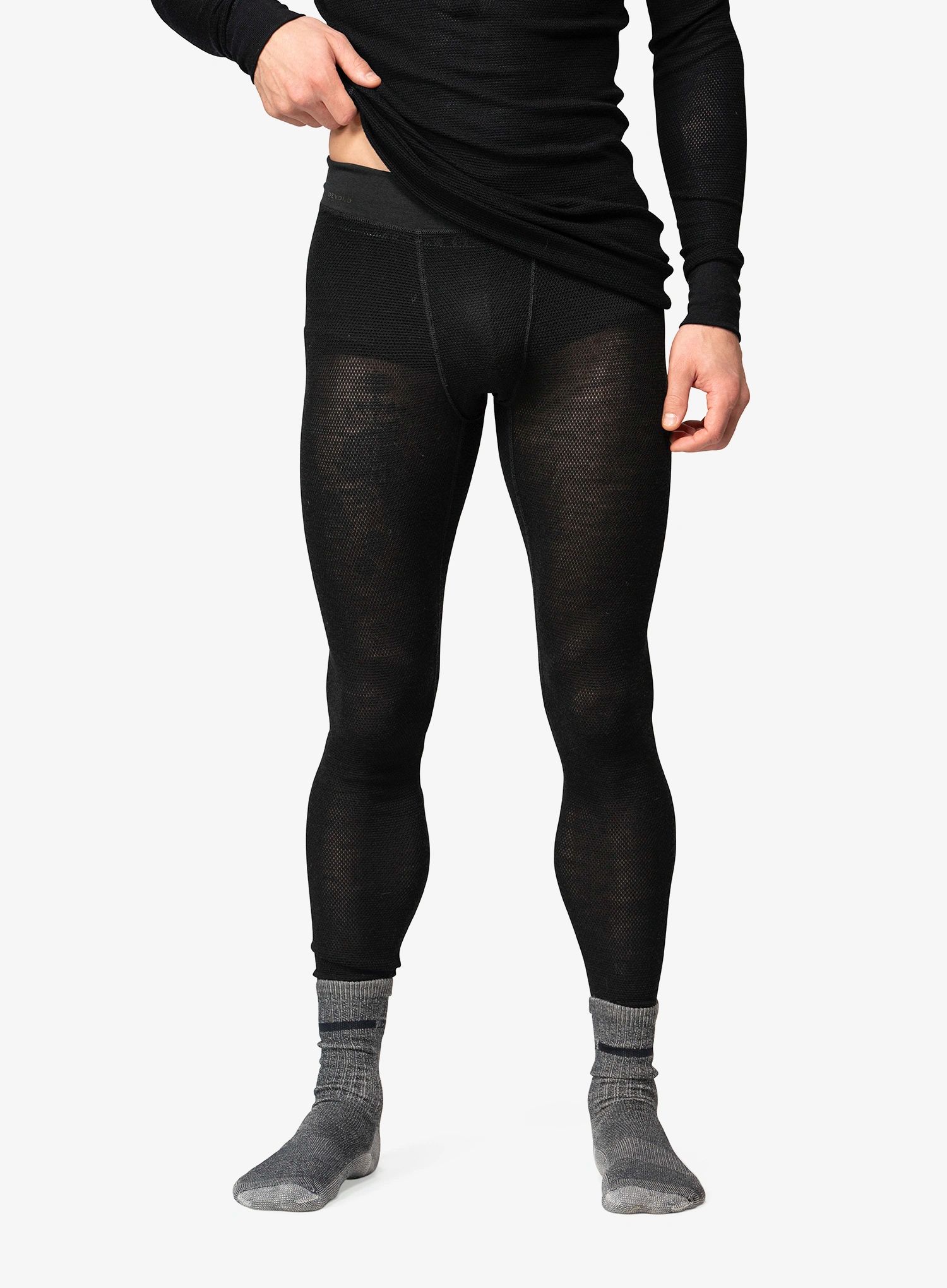 Termolegíny Devold Wool Mesh 190 Longs - caviar