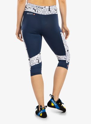 Legginsy wspinaczkowe damskie Ocun Rhea 3/4 Leggings - blue sargasso