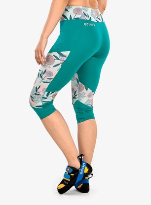 Legginsy wspinaczkowe damskie Ocun Rhea 3/4 Leggings - green