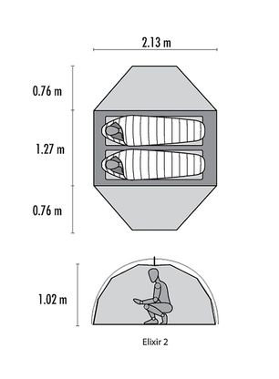 Namiot 2-osobowy MSR Elixir 2 - green