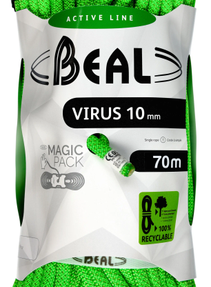 Lina dynamiczna Beal Virus 10 mm 70 m - solid green