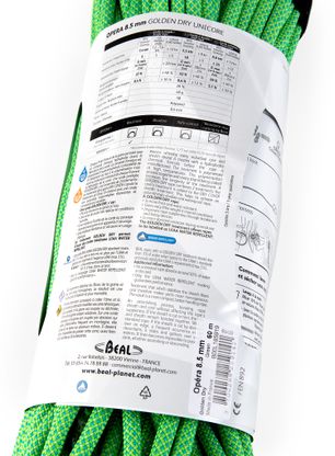 Lina dynamiczna Beal Opera 8,5 mm 60 m Unicore Golden Dry - green