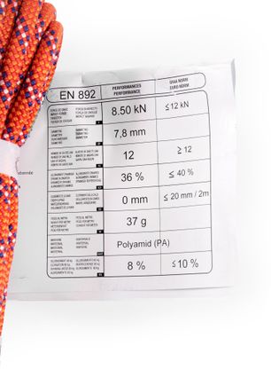 Lina do turystyki lodowcowej Beal Rando 8 mm 20 m - orange