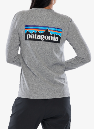 Longsleeve damski Patagonia L/S P-6 Logo Responsibili-Tee - gravel heather