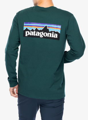 Longsleeve Patagonia L/S P-6 Logo Responsibili-Tee - cascade green