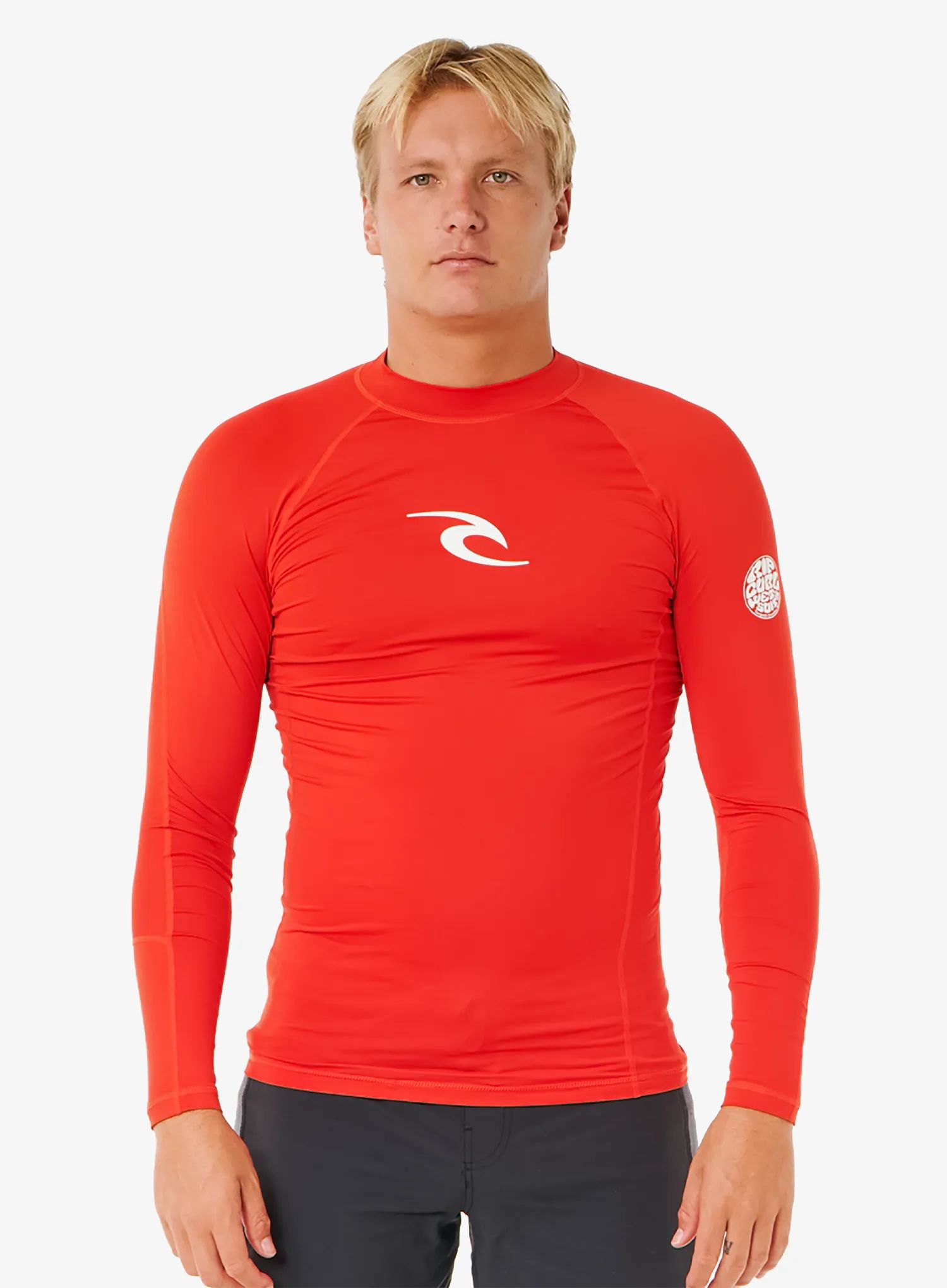 Longsleeve Rip Curl Lycra Waves Upf Perf L/S - lava red