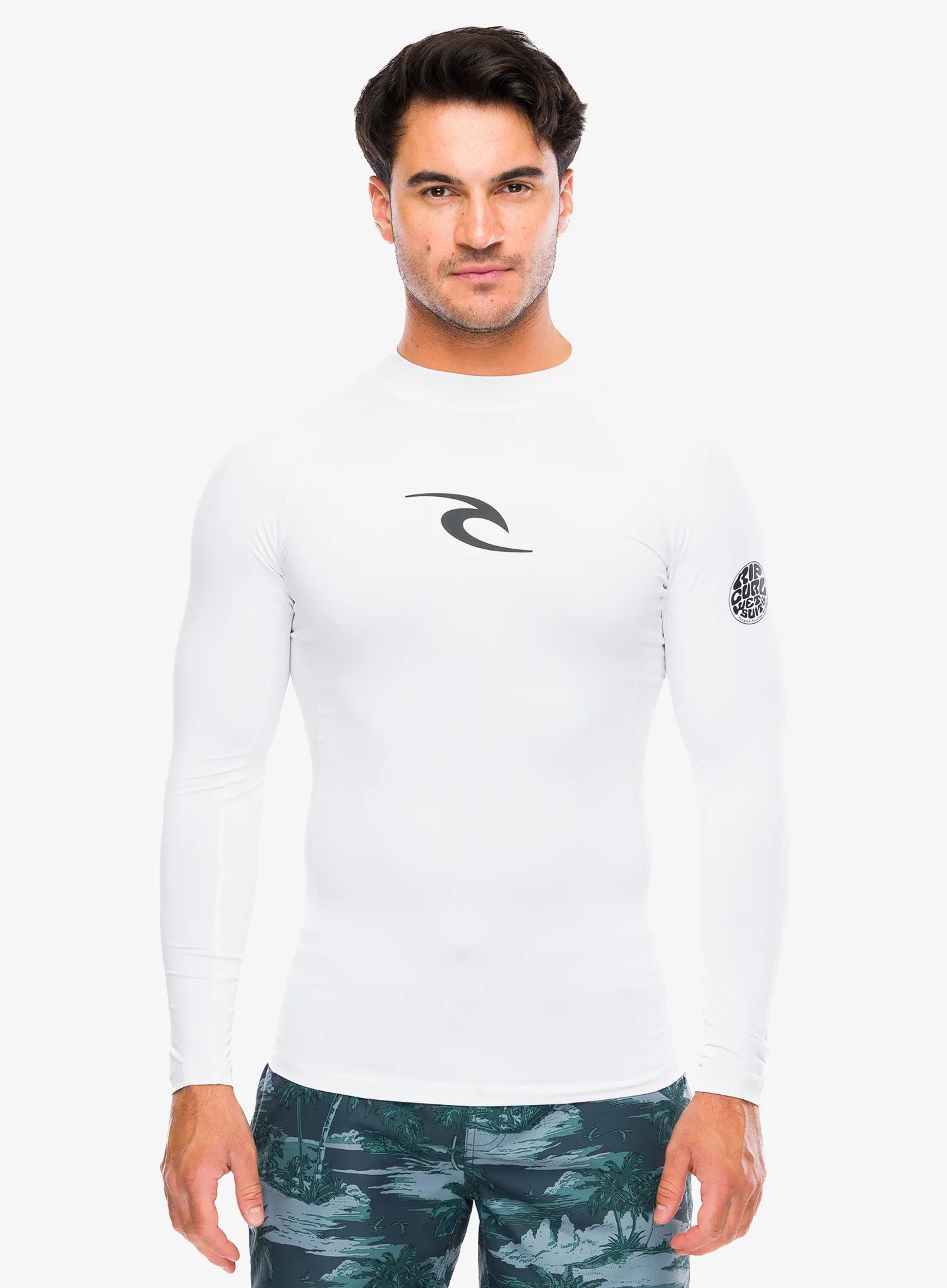Longsleeve Rip Curl Lycra Waves Upf Perf L/S - white