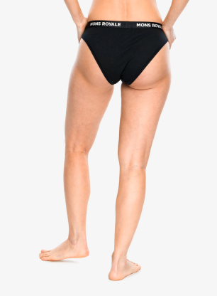 Majtki termoaktywne damskie Mons Royale Folo Merino Briefs - black