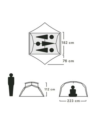 Namiot 3-osobowy Nemo Aurora 3P & Footprint - mango/fog