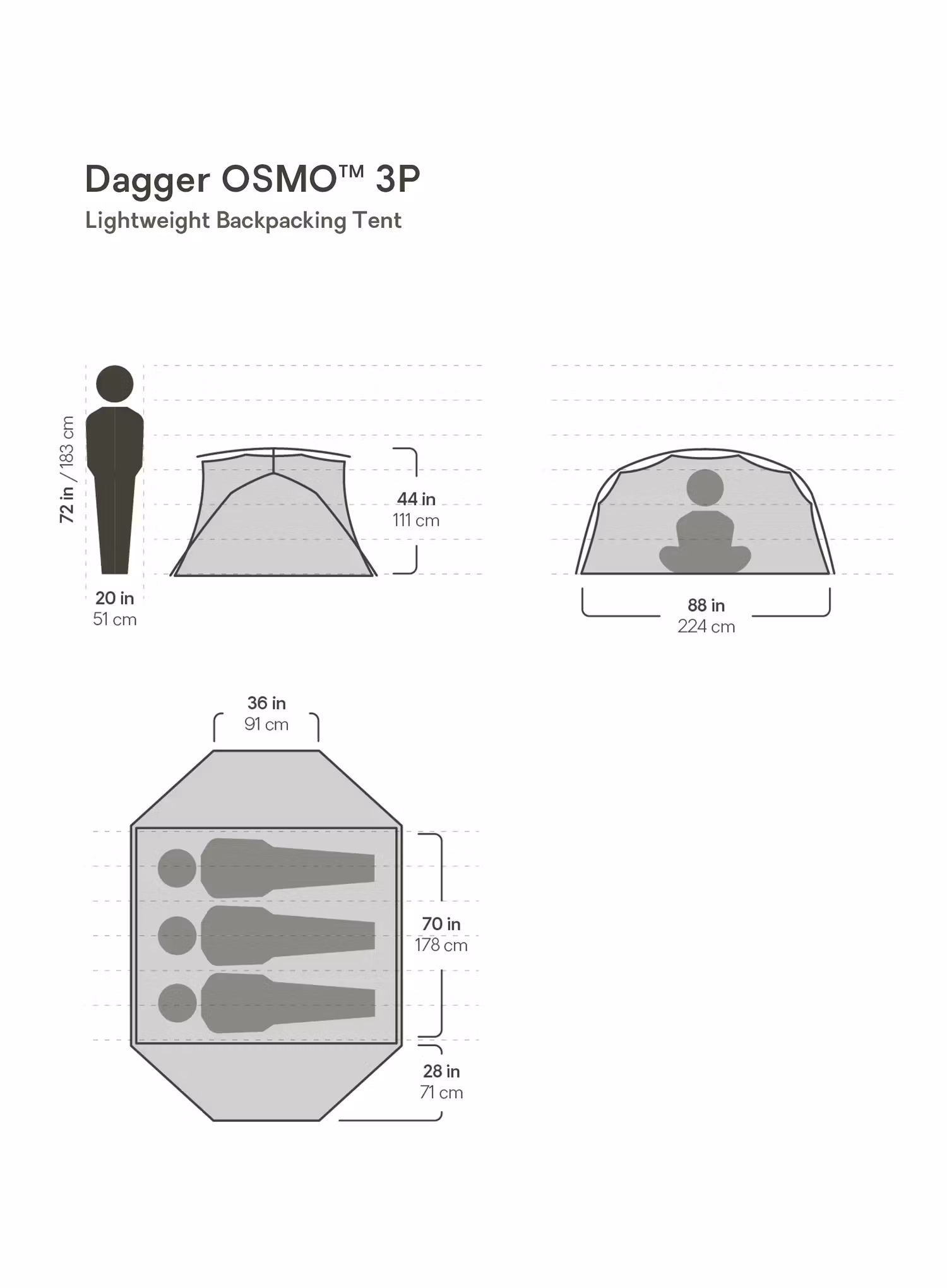 Namiot 3-osobowy Nemo Dagger OSMO 3P