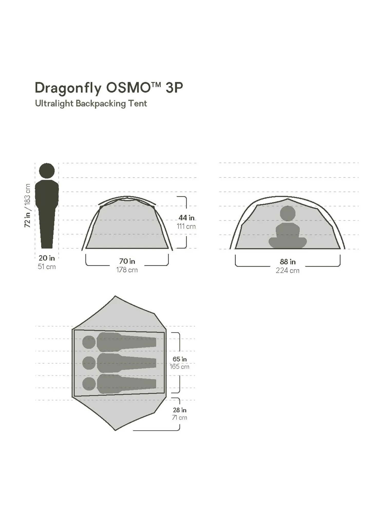 Namiot 3-osobowy Nemo Dragonfly OSMO 3P