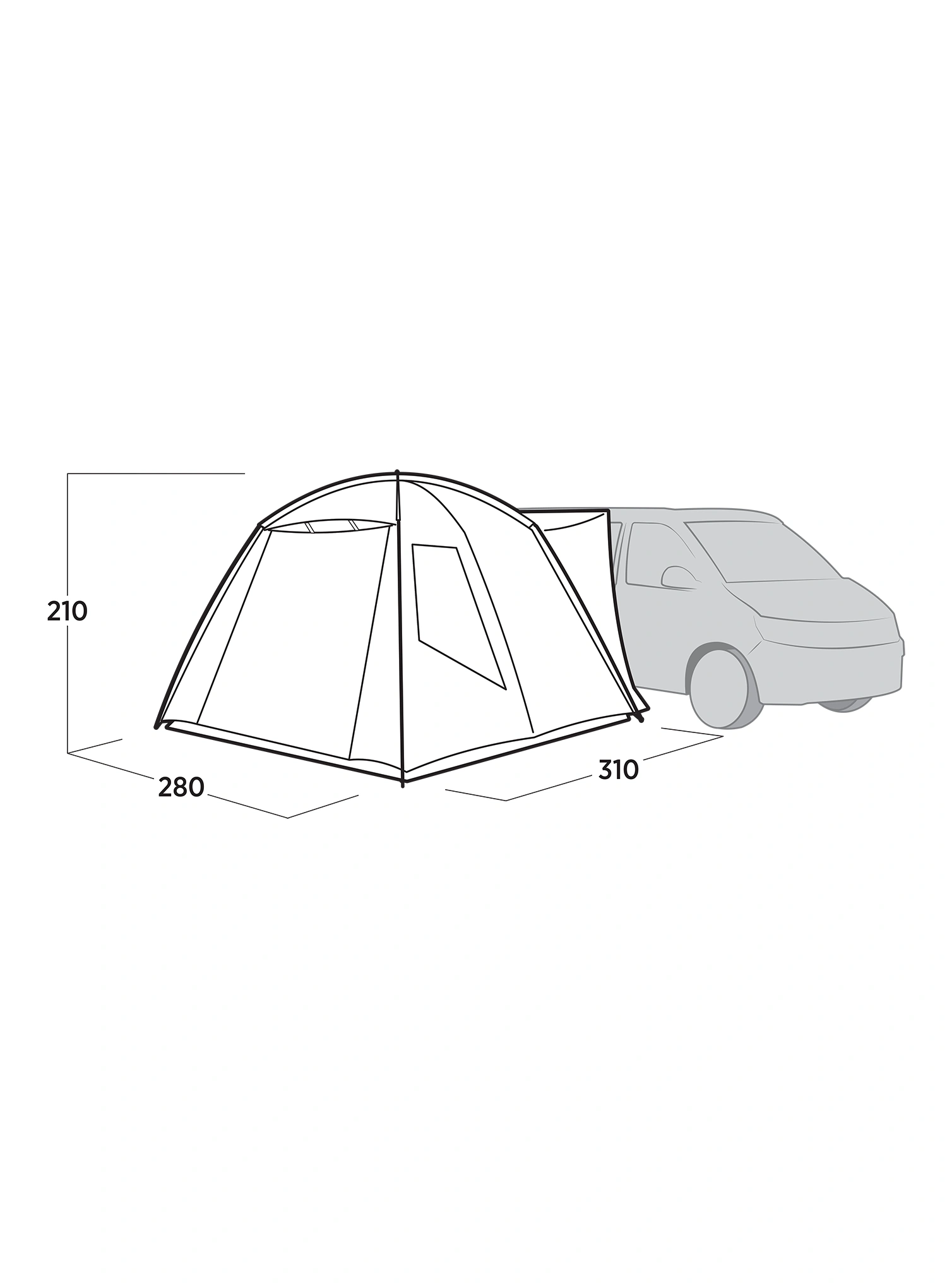 Namiot do kampera Easy Camp Utne - gray