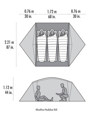 Namiot 3-osobowy MSR Mutha Hubba NX - gray