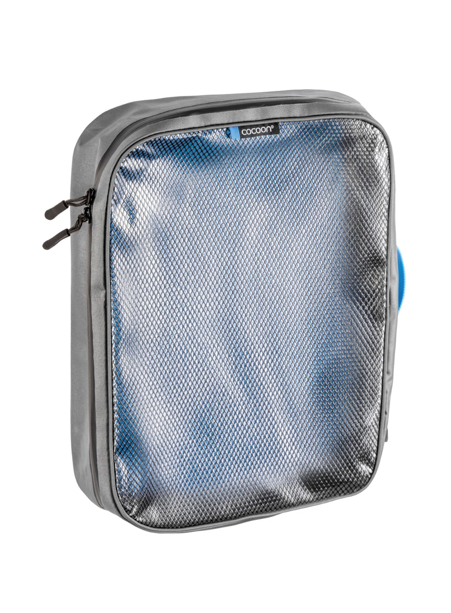 Cestovní organizér Cocoon Packing Cube - Laminated Net Top L - grey/blue
