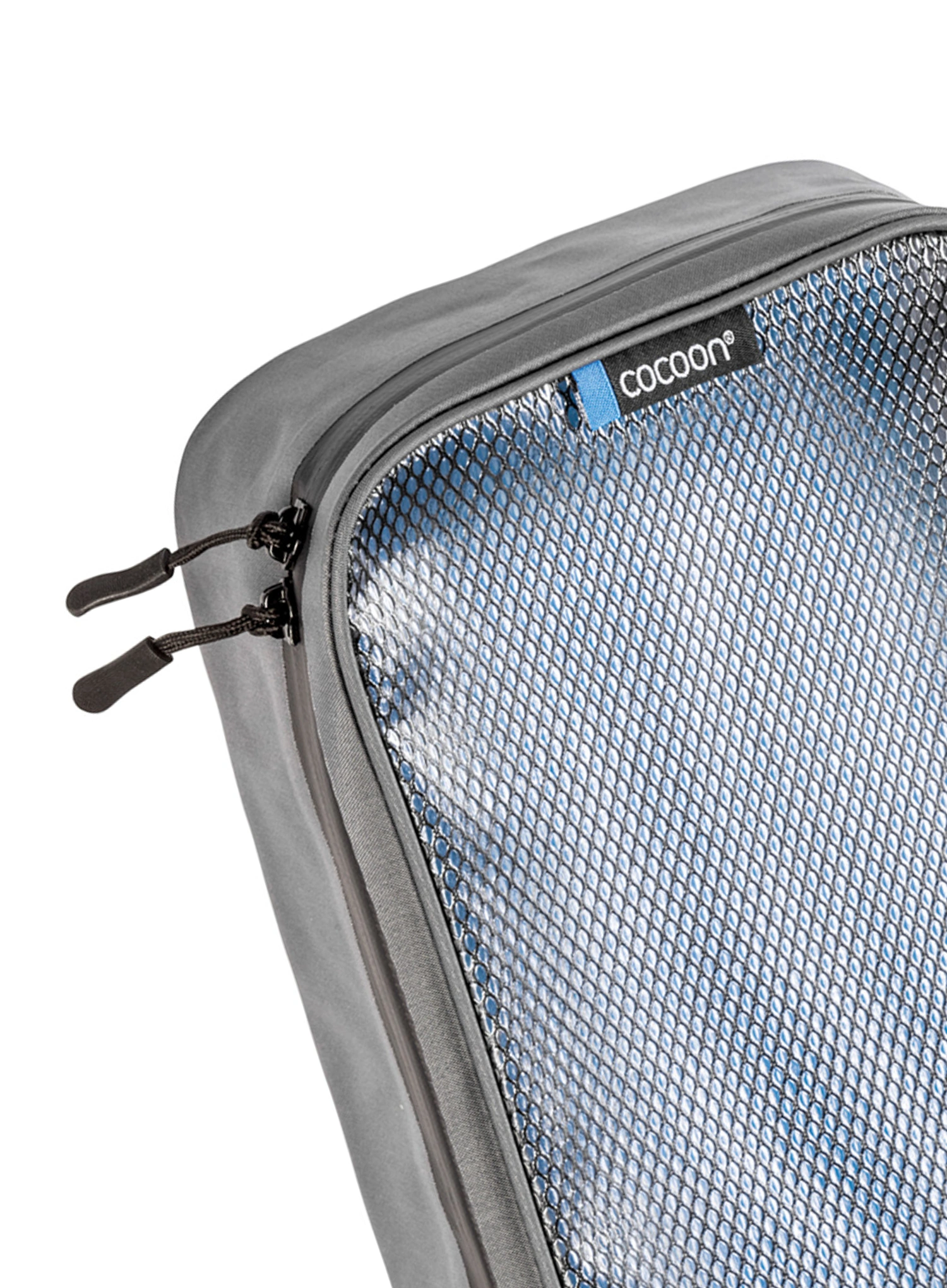 Organizer podróżny Cocoon Packing Cube - Laminated Net Top M - grey/blue