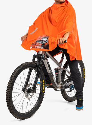 Peleryna przeciwdeszczowa na rower Tatonka Bike Poncho - red orange