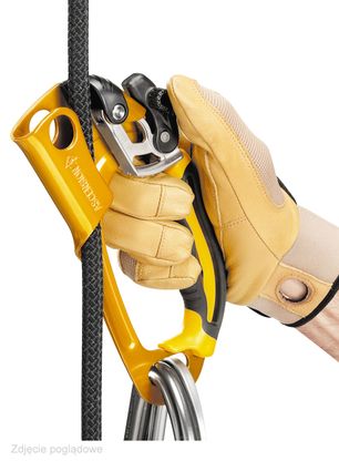 Petzl Ascension przyrząd zaciskowy lewy (Poignee) - black/yellow
