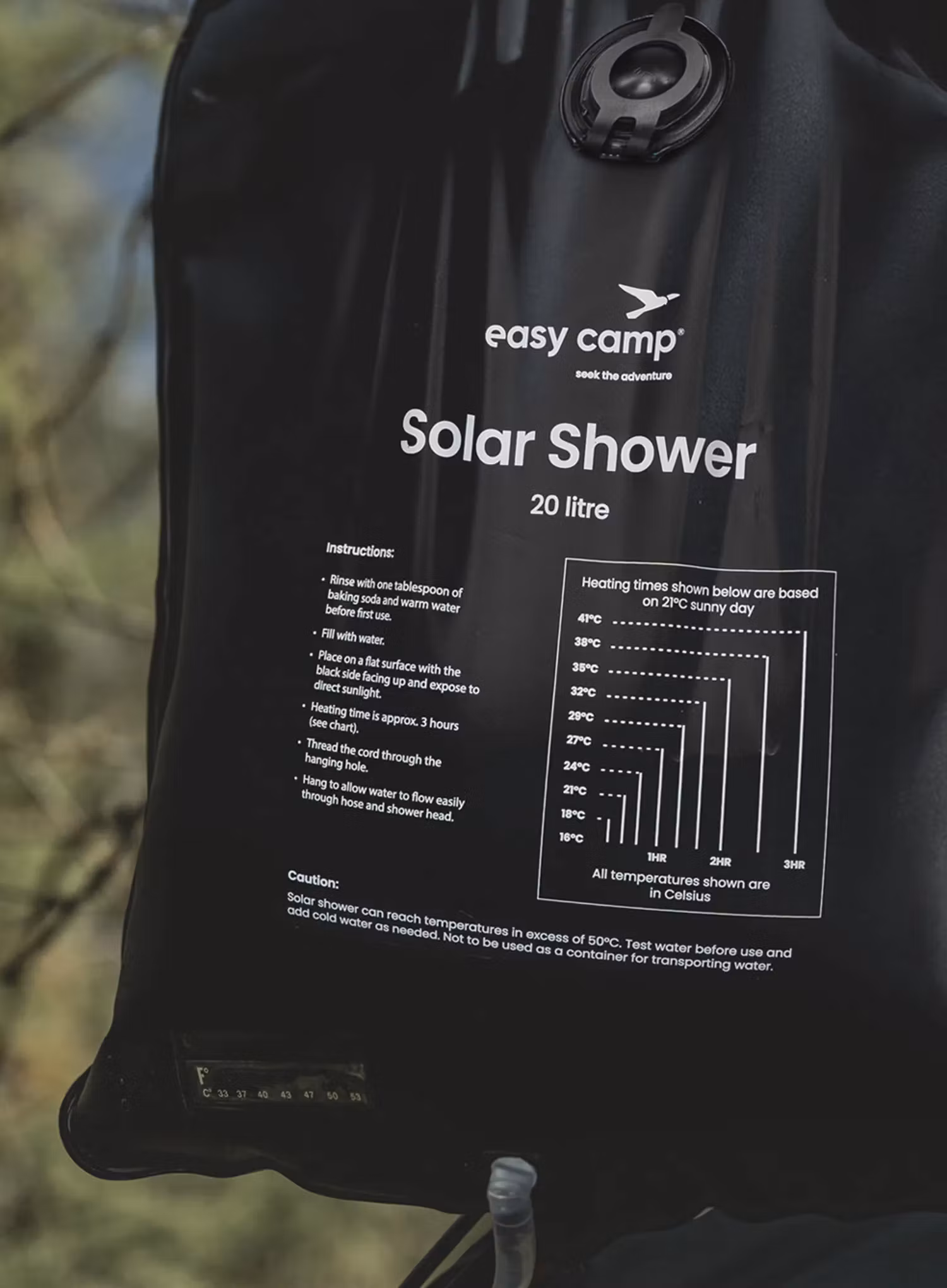 Prysznic Easy Camp Solar Shower - black