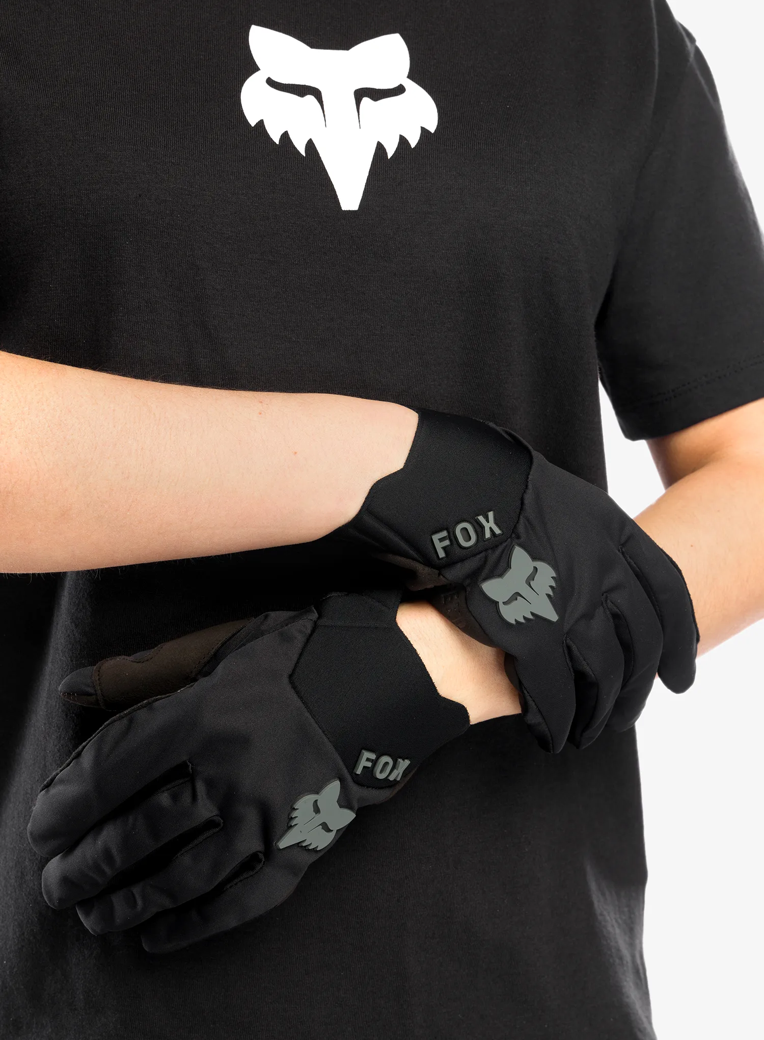 Rękawiczki rowerowe Fox Defend Wind Offroad Glove - black