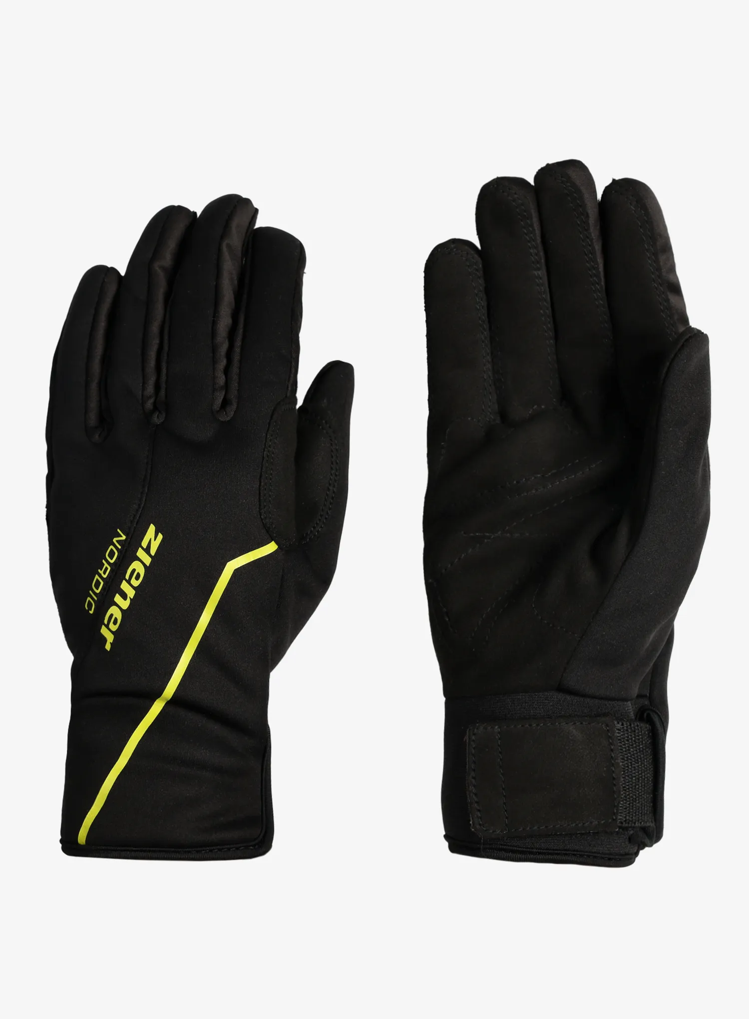 Rękawiczki softshell Ziener Ultimo PR - black/lime