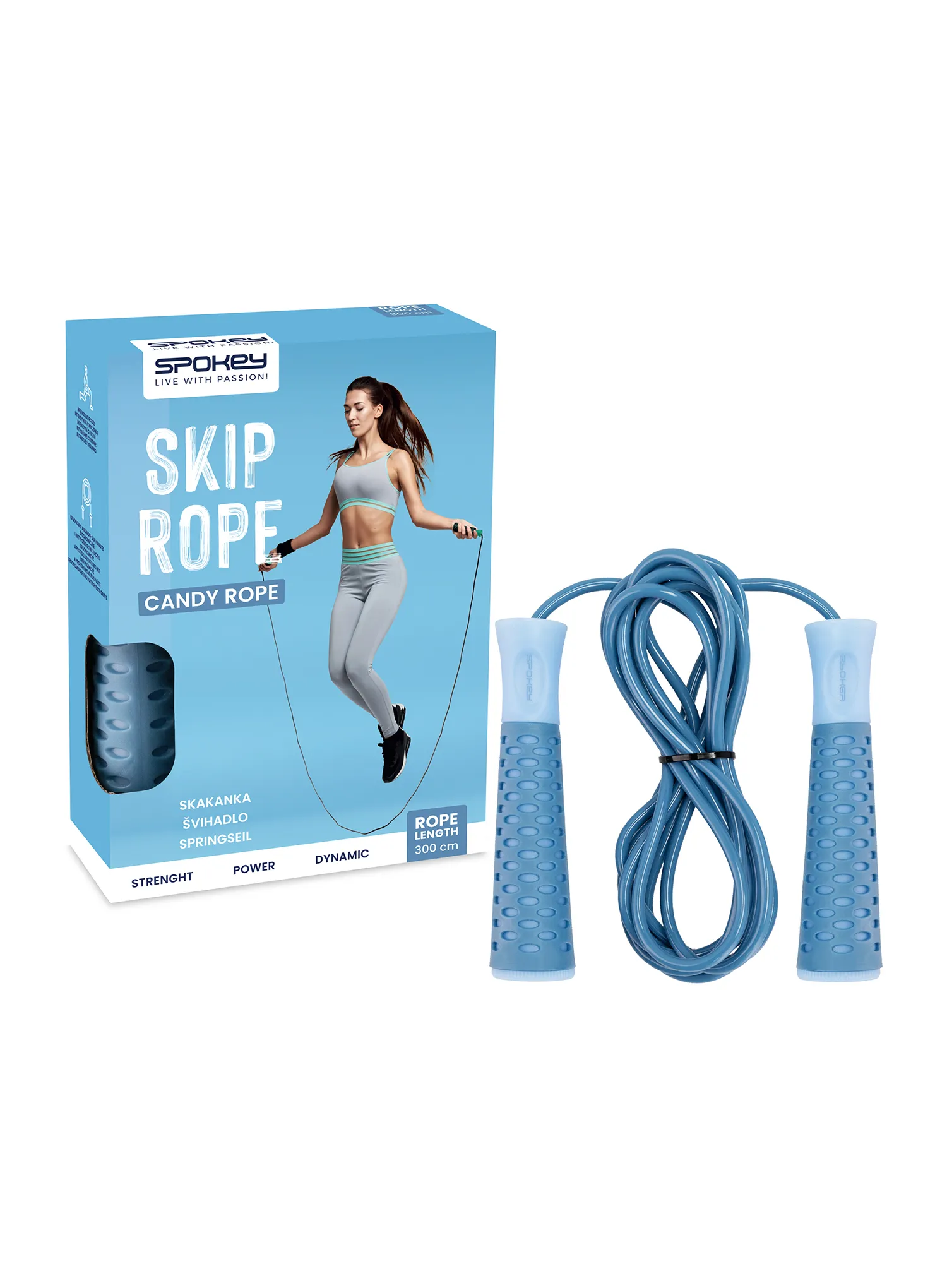 Skakanka Spokey Candy Rope - blue