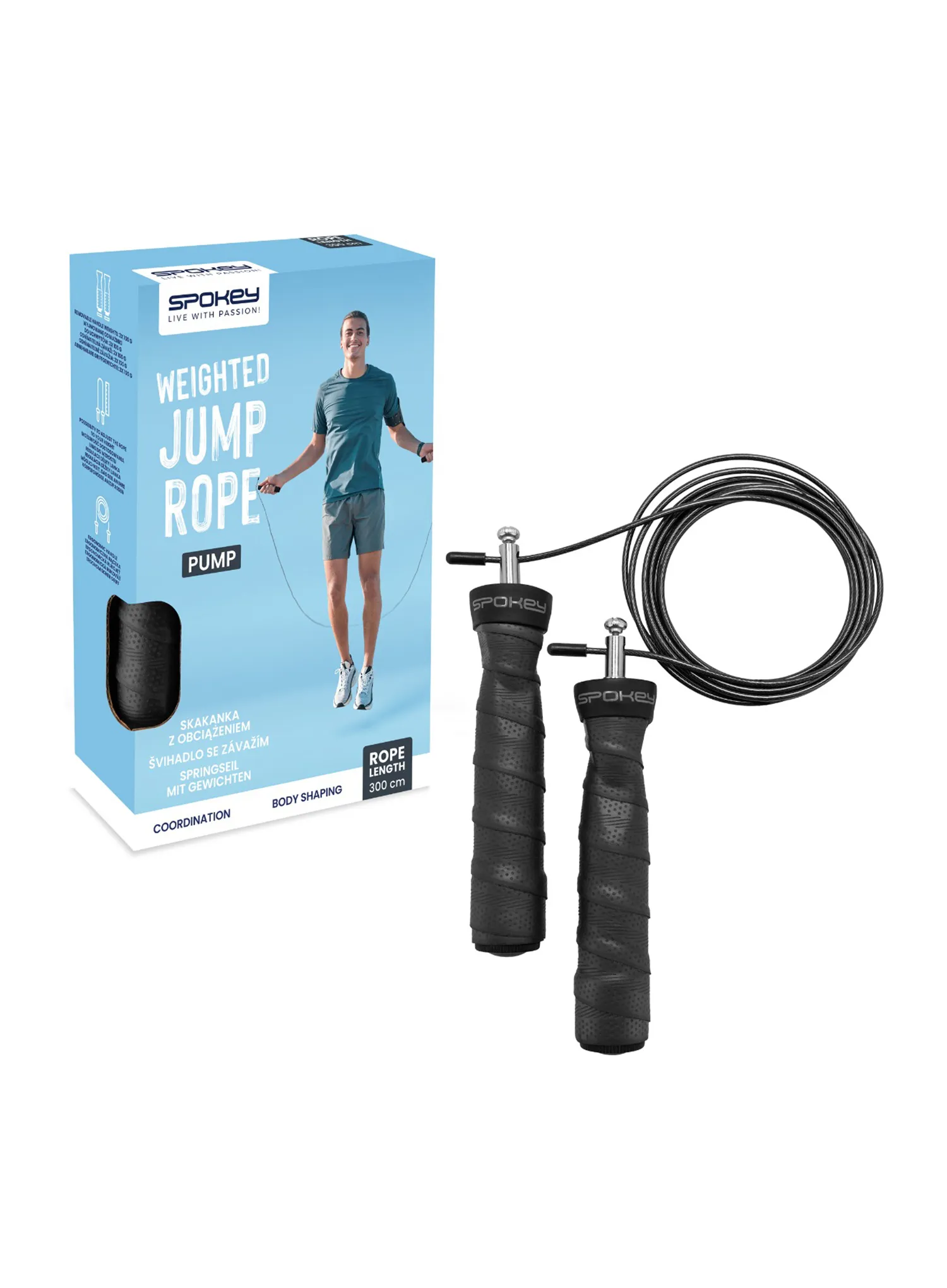 Skakanka Spokey Pump - black
