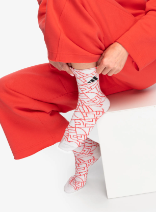 Skarpety adidas Poland Aop 3pp - silver violet/se luc red/white