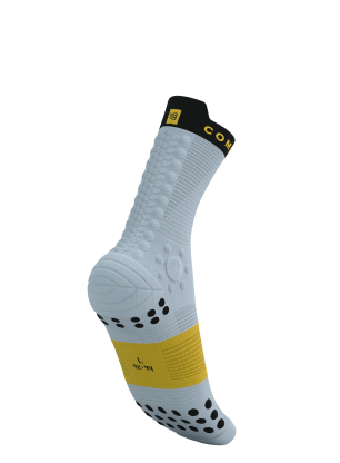 Skarpety do biegania Compressport Pro Racing Socks v4.0 Trail - grey dawn/ceylon yellow