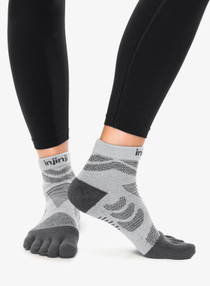 Skarpety do biegania damskie Injinji Ultra Run Mini-Crew - slate
