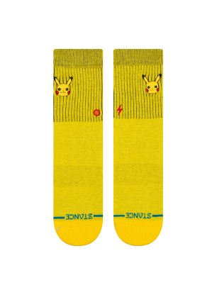 Skarpety dziecięce Stance Pikachu Kids Crew - yellow
