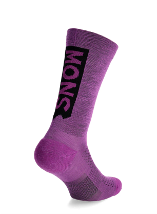 Skarpety rowerowe Mons Royale Atlas Crew Sock - ultraviolet