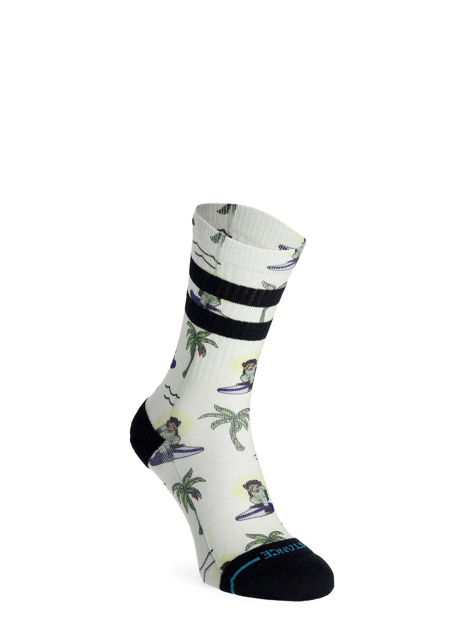Ponožky Stance Surfin Monkey Crew - white
