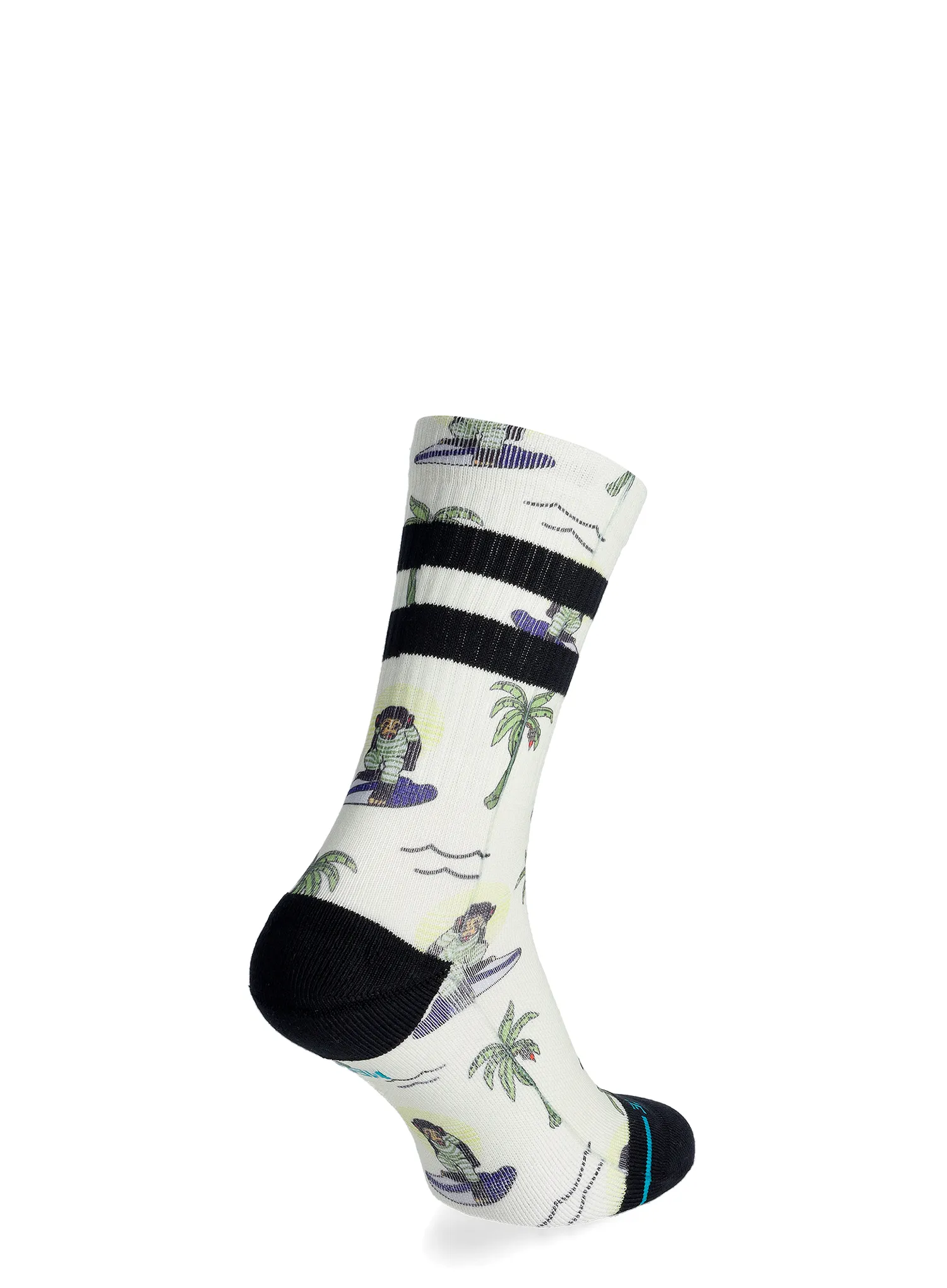 Skarpety Stance Surfin Monkey Crew - white