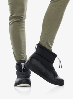 Śniegowce damskie Sorel Out N About IV Puffy WP - black/chalk