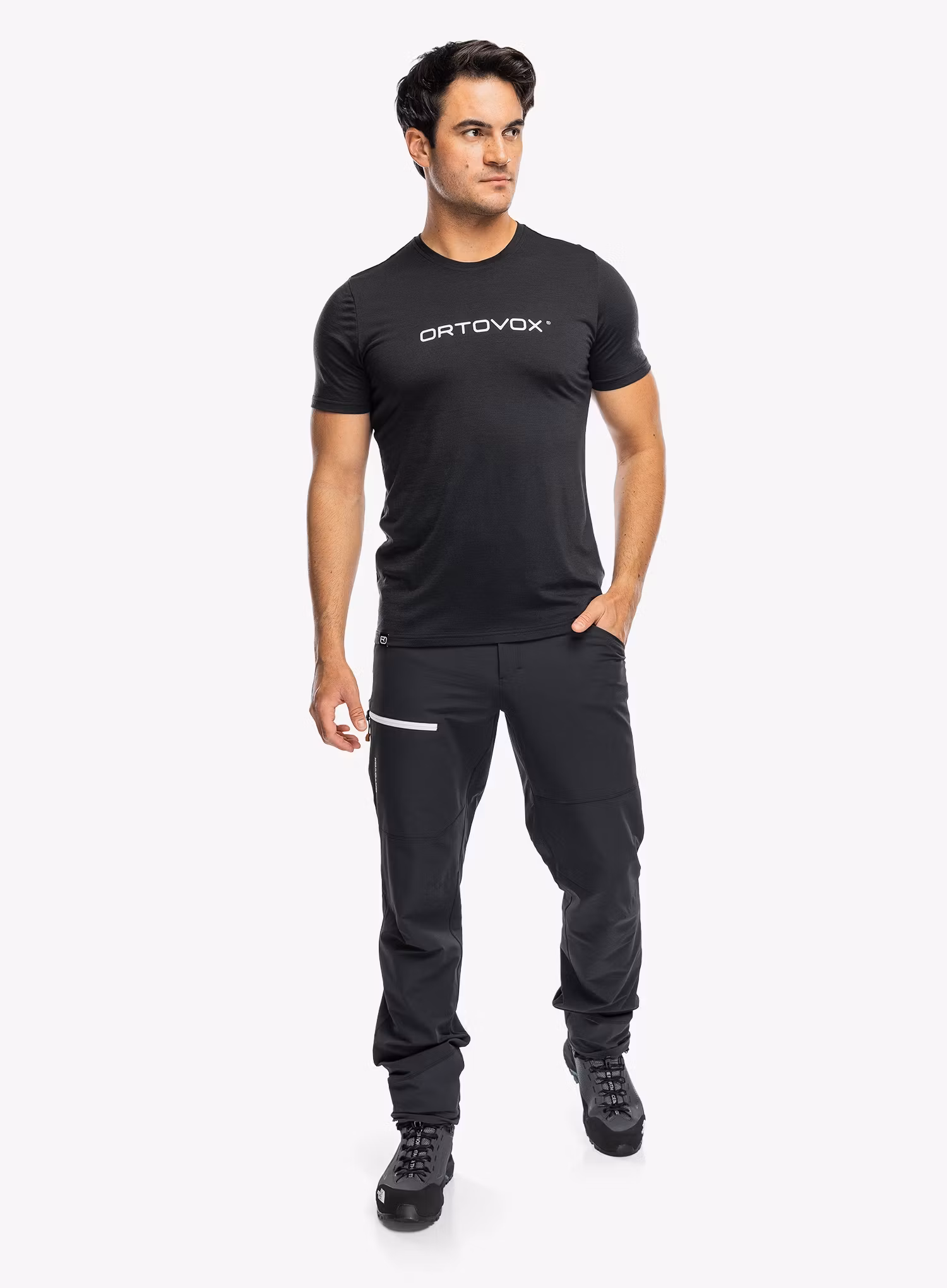 Spodnie softshell Ortovox Seceda Softshell Pants - black raven